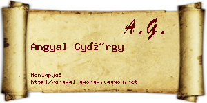 Angyal György névjegykártya