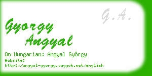 gyorgy angyal business card